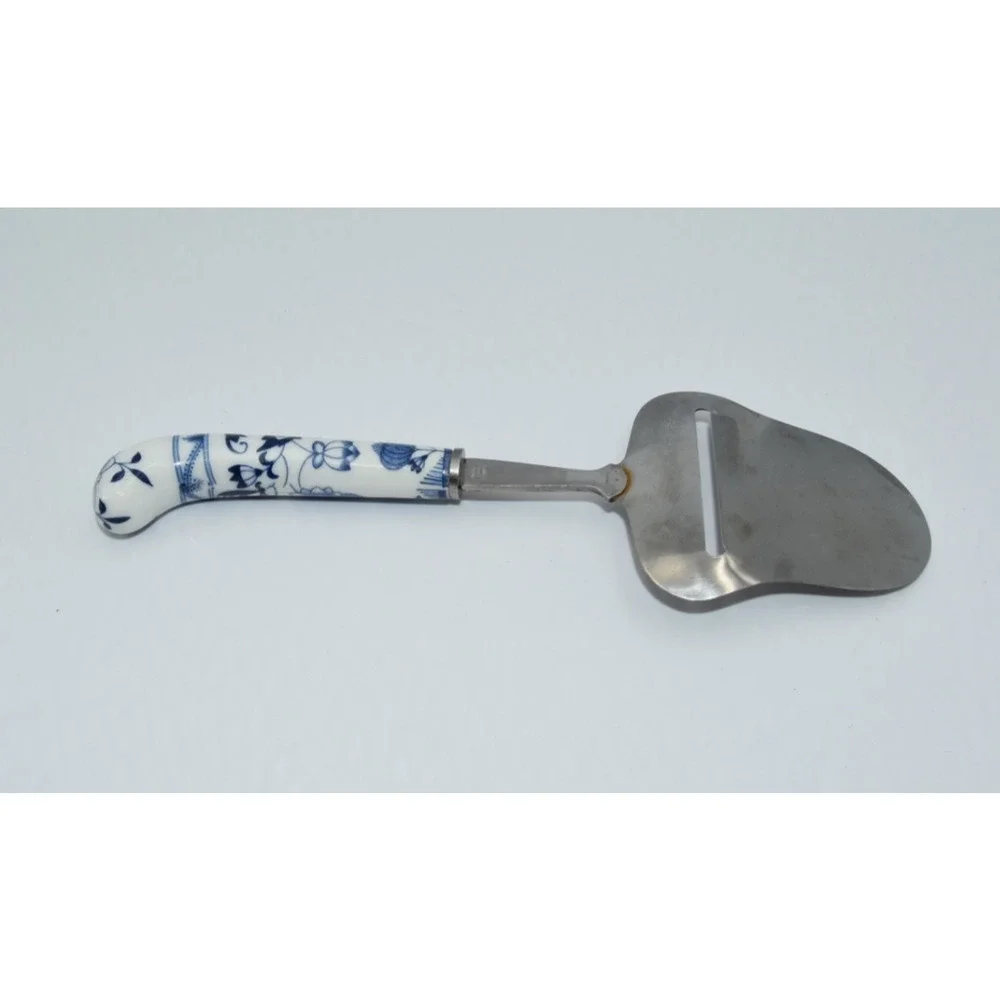 2pc Blue Danube Cheese Slicer & Cake Breaker Blue Onion Handle Stainless Steel